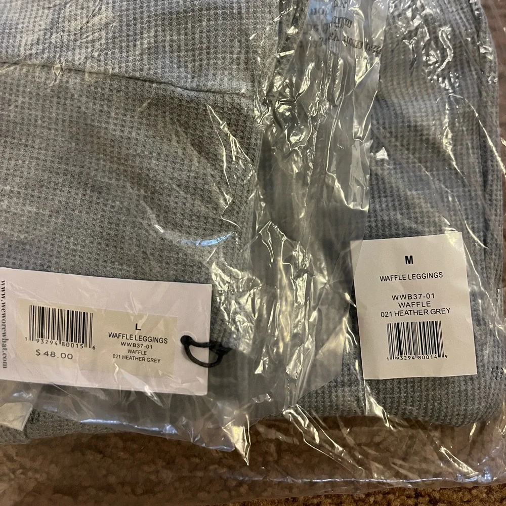 NWT WeWoreWhat Waffle Knit High Rise Leggings Heather Grey Danielle Bernstein XS - Picture 7 of 7
